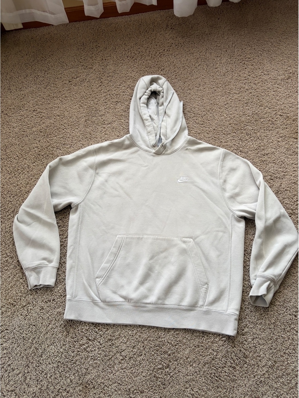 Men's Beige Nike Nike Sportswear Club Fleece pullover hoodie L LARGE